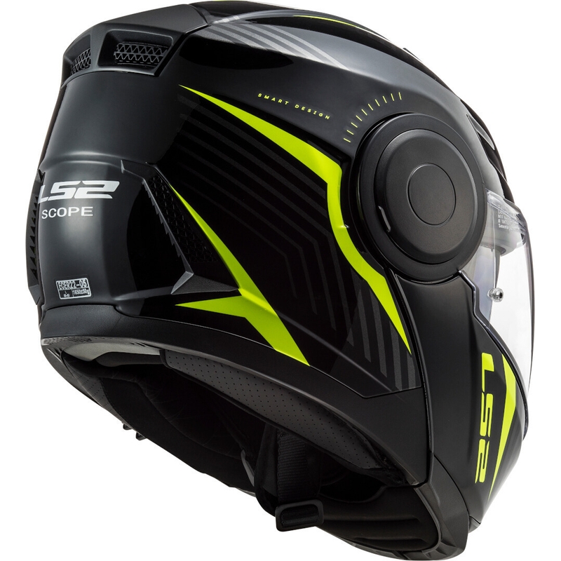 Vyklápěcí přilba na motorku LS2 FF902 Scope Skid černo-fluo žlutá