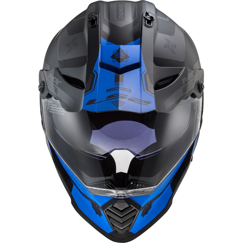 Enduro přilba LS2 MX436 Pioneer EVO Cobra černo-modrá