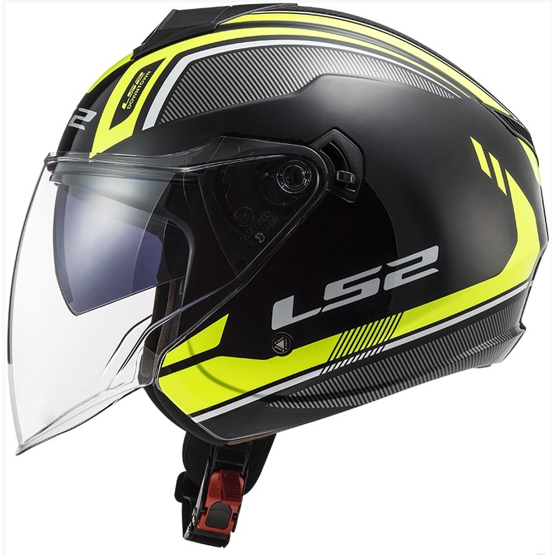 Otevřená přilba na motorku LS2 OF573 Twister II Flix černo-fluo žlutá