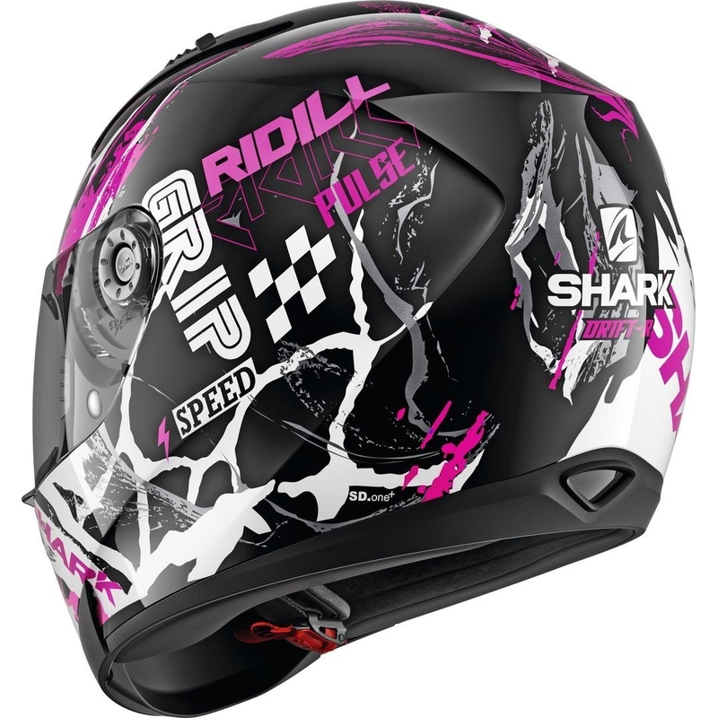Integrální přilba SHARK RIDILL 1.2 Drift-R černo-bílo-růžová