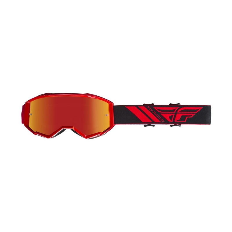 Motokrosové brýle FLY Racing Zone 2019 červeno-černé (červené chrom plexi)