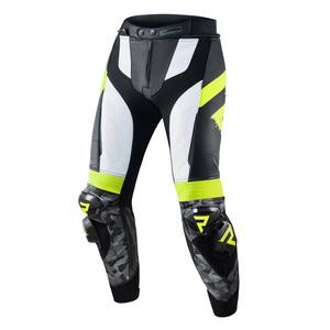 Kalhoty na motorku Rebelhorn Rebel černo-bílo-fluo žluté výprodej