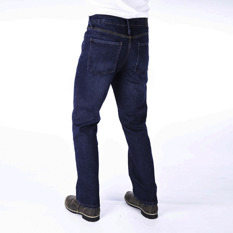 Zkrácené jeansy na motorku Oxford Original Approved Jeans seprané modré