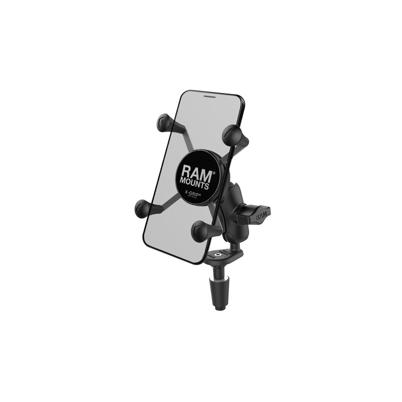 "RAM Mounts X-Grip" mobiliojo telefono laikiklis su laikikliu ant kaklo, skirtas motociklo vairui