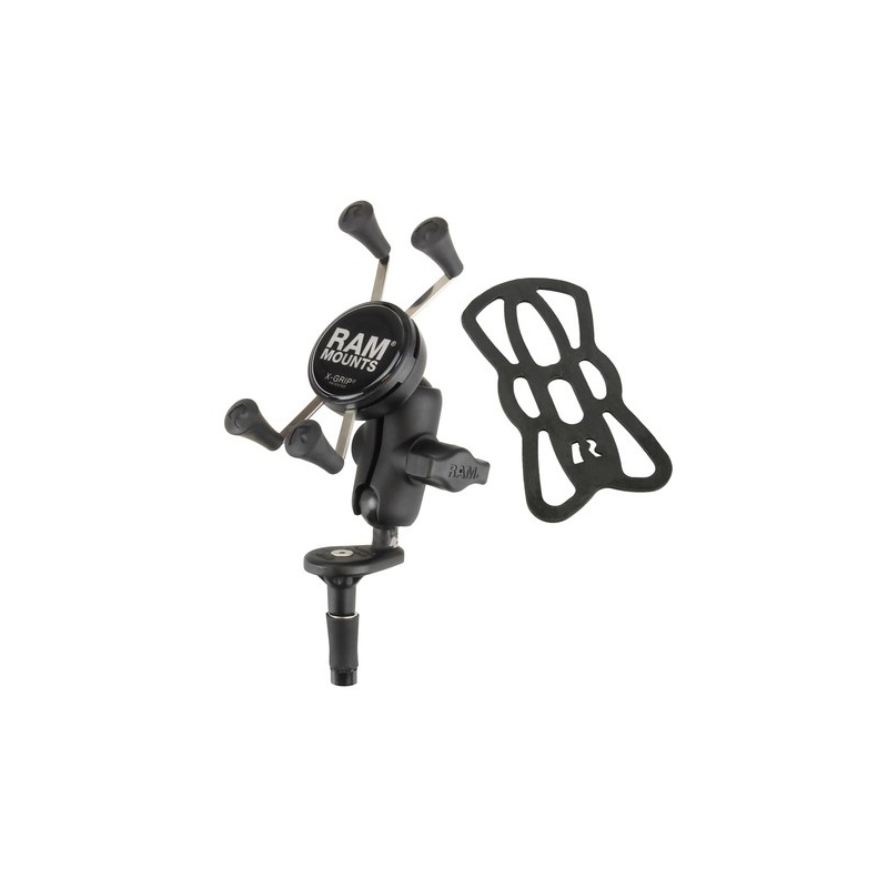 "RAM Mounts X-Grip" mobiliojo telefono laikiklis su laikikliu ant kaklo, skirtas motociklo vairui