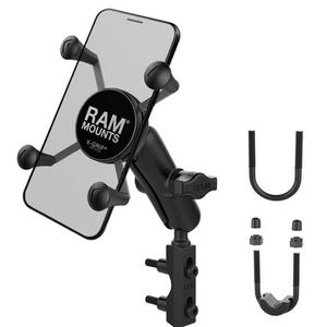 "RAM Mounts X-Grip" mobiliojo telefono laikiklis su stabdžių ir (arba) sankabos svirtimi ir (arba) rankena