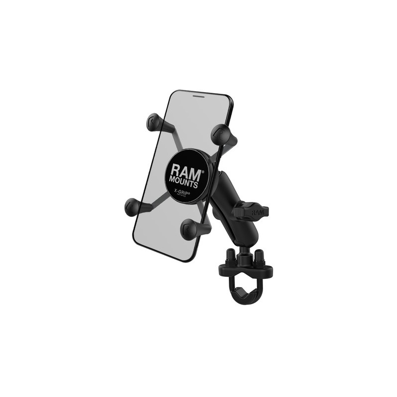 "RAM Mounts X-Grip" mobiliojo telefono laikiklis, skirtas 12,7-31,75 mm skersmens vairams