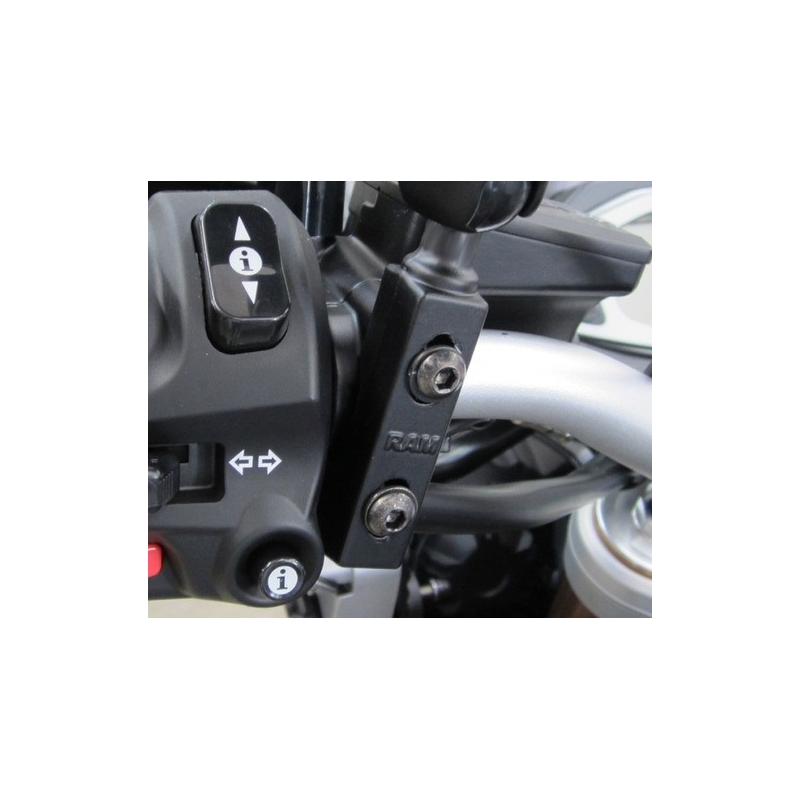 "RAM" laikikliai su 1" kaiščiu motociklo stabdžių/savaeigės svirties įvorėms