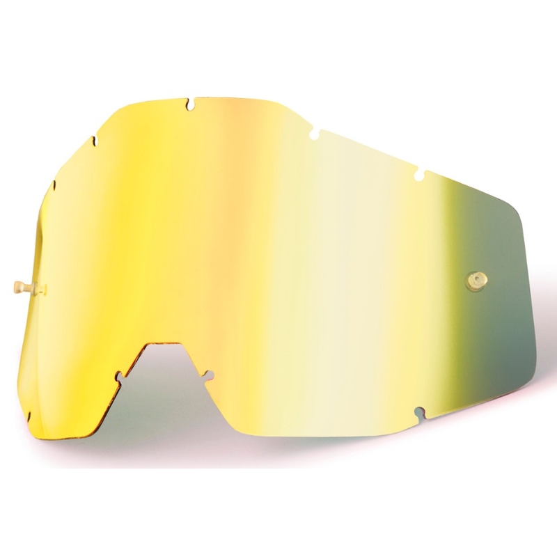 Zlaté chrom plexi pro motokrosové brýle 100% Racecraft/Accuri/Strata