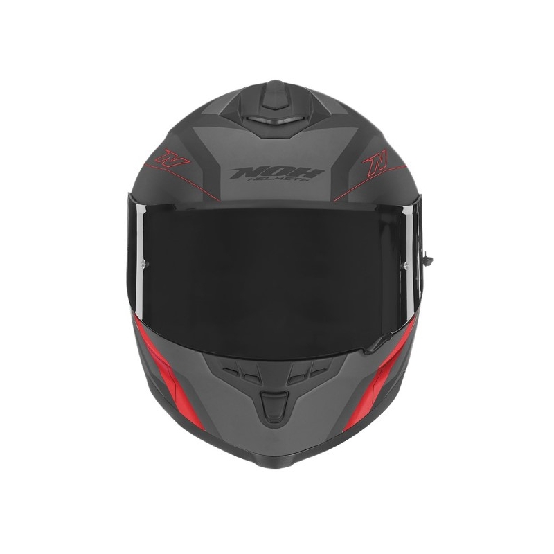 Integrální přilba na motorku NOX N302S Quest černo-šedo-červená
