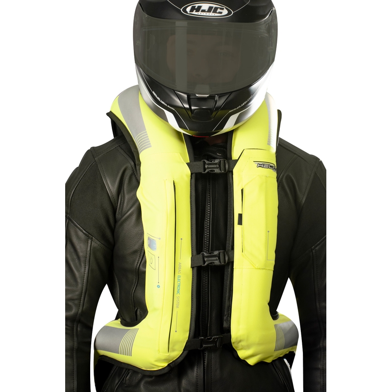 Elektroninė oro pagalvių liemenė HELITE e-Turtle fluo yellow