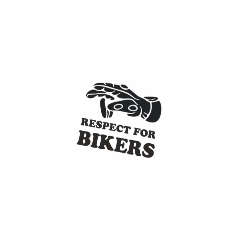Nálepka Respect for bikers - rukavice