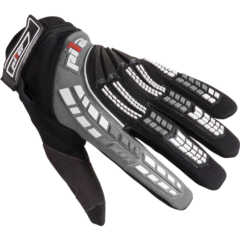 Vaikiškos mx motociklininko pirštinės Pilot black/grey