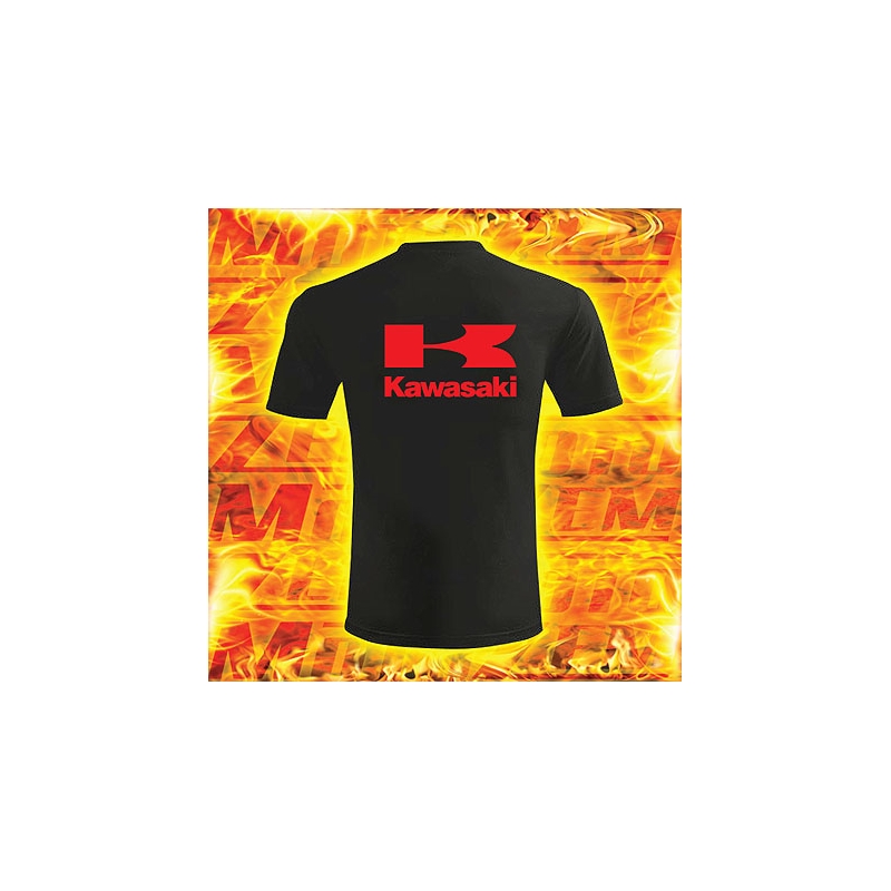 Triko motiv Kawasaki černé