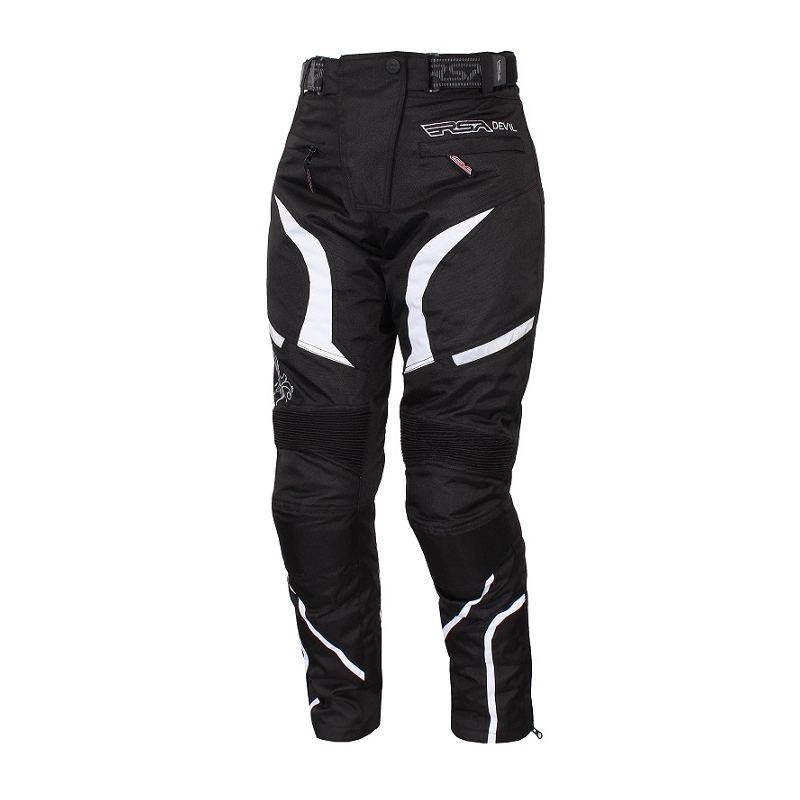 Moto kalhoty RSA Devil dámské bílé výprodej